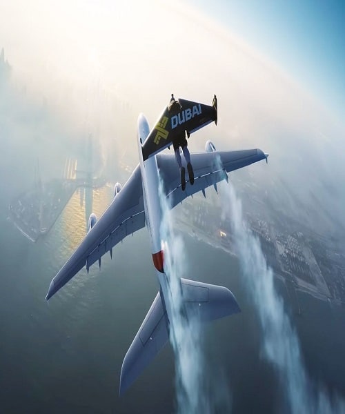 jetpack လေပေါ်တွင်ပျံသန်းနေသော